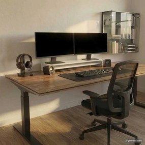 vidaXL Βάση Οθονών Λευκή 100 x 24 x 13 εκ. από Επεξ. Ξύλο