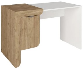 Γραφείο εργασίας Dario Megapap χρώμα sepet oak - λευκό 120x60x73,2εκ.