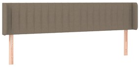 vidaXL Κεφαλάρι με Πτερύγια Taupe 203x16x78/88 εκ. Υφασμάτινο