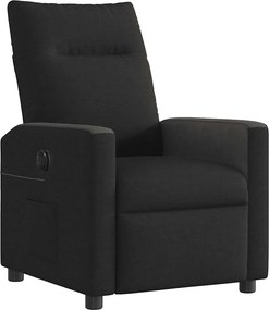 vidaXL Πολυθρόνα Ανακλινόμενη Ηλεκτρική Μαύρη Υφασμάτινη