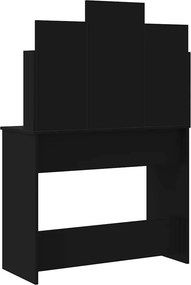 vidaXL Μπουντουάρ με LED Φώτα Μαύρο 96x40x142 εκ.
