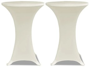 Κάλυμμα Τραπεζιού Ελαστικό 2 τεμ. Κρεμ Ø 70 εκ.