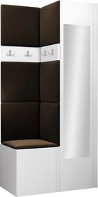 Έπιπλο υποδοχής Orion XXV-Λευκό - Καφέ