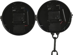 Bordklokke Home ESPRIT Λευκό Μαύρο Ασημί