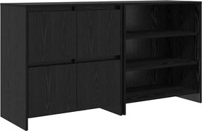 vidaXL Πλαϊνό γραφείο 2 pcs Μαύρη Οξυά 70 x 41 x 75 εκ.