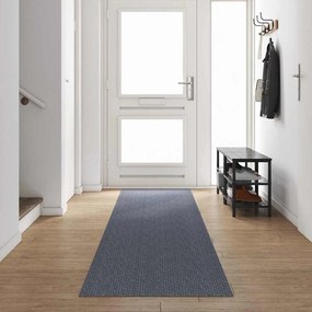 vidaXL Δερμάτινο Χαλί Ανοιχτό γκρι 80 x 500 cm ύφασμα