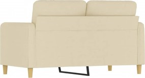 vidaXL Καναπές Διθέσιος Κρεμ 120 εκ. Υφασμάτινος