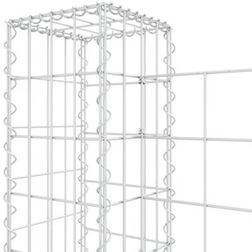 vidaXL Συρματοκιβώτιο σε U Σχήμα με 2 Στύλους 140x20x100 εκ Σιδερένιο