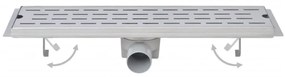vidaXL Σιφόνια Ντουζιέρας Γραμμικά 2 τεμ. 830x140 χιλ. Ανοξ. Ατσάλι