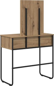 vidaXL Τραπέζι περιποίησης με ράφι Artisan Δρυς 81 x 40 x 131 εκ