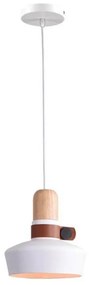 Φωτιστικό Οροφής 1992 Φ20 H:22 White Metal,Wood