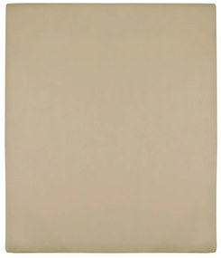 VidaXL Σεντόνια με Λάστιχο 2 τεμ. Taupe 100x200 εκ. Βαμβακερό Ζέρσεϊ