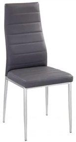 JETTA καρέκλα 4άδα Χρώμιο/Pu Γκρι 40x50x95 cm ΕΜ966Χ,84