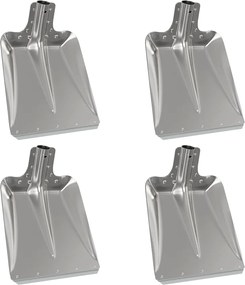 vidaXL Κεφάλι Φτυαριού 4 pcs Ασημί 43 x 32,5 εκ Αλουμίνιο