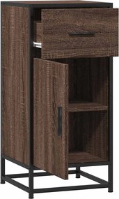 vidaXL Ραφιέρα Καφέ Δρυς 35,5x35x76 εκ. Επεξ. Ξύλο + Μέταλλο