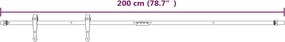 vidaXL Μηχανισμός Συρόμενης Πόρτας Μίνι Λευκή 200 εκ. Ανθρακοχάλυβας