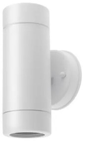 Απλίκα Τοίχου Στρογγυλή 2xGU10 9W IP44 Πλαστικό Φ6 Up&Down ΦOS_ME-21-0216-1-Λευκό 21-0216-1