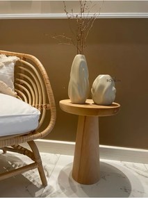 Stewehome Σετ 2 τεμαχίων κεραμικά βάζα κυματιστά Μπεζ