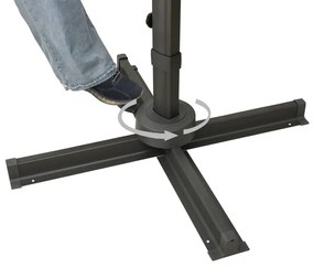 vidaXL Ομπρέλα Κήπου με Διπλή Κορυφή, Άμμος 300x300 εκ.