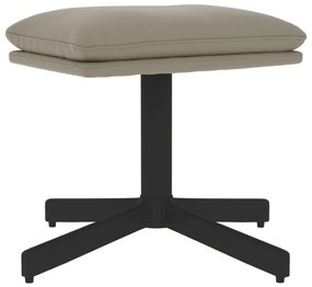 vidaXL Πολυθρόνα Relax Ανοιχτό Γκρι Βελούδινη με Σκαμπό