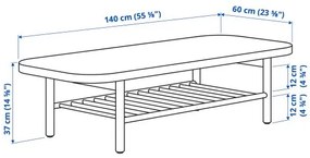 LISTERBY τραπέζι μέσης, 140x60 cm 905.622.46