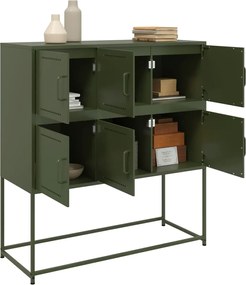 vidaXL Ντουλάπι Πράσινο Λαδί 100,5x39x107 εκ. από Ατσάλι
