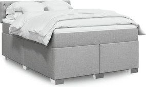 vidaXL Κρεβάτι Boxspring με Στρώμα Αν. Πράσινο 160x200εκ Υφασμάτινο