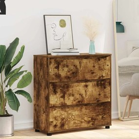 vidaXL Ντουλάπι αποθήκευσης Καπνιστό Δρύς 80 x 31 x 81 εκ