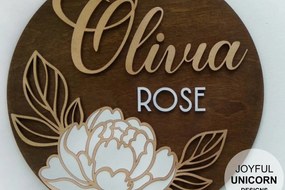 Σετ των 2 Intra απο ξύλο plywood 3mm-4mm πάχος – Αρχείο με πινακίδα ονόματος φυτωρίου Peony Flower Δίασταση 20x20 cm INTRAFABR-32720033