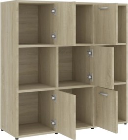 vidaXL Βιβλιοθήκη Χρώμα Sonoma Δρυς 90 x 30 x 90 εκ. από Επεξ. Ξύλο