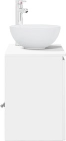 vidaXL Επιτοίχια Λεκάνη Έπιπλο Λευκό 49,5 x 35 x 63 εκ
