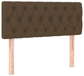 Κρεβάτι Boxspring με Στρώμα &amp; LED Σκ.Καφέ 120x190εκ. Υφασμάτινο 3270063