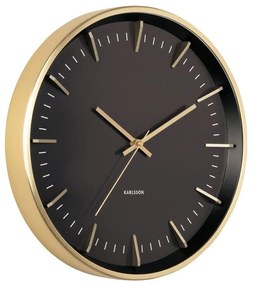 Ρολόι Τοίχου Raised Batons KA5911GD Φ35x4,5cm Black-Gold Karlsson Μέταλλο