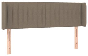vidaXL Κεφαλάρι Κρεβατιού LED Taupe 147x16x78/88 εκ. Υφασμάτινο