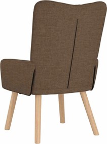 vidaXL Πολυθρόνα Καφέ 63 x 67 x 94 εκ. Ύφασμα και κόντρα πλακέ