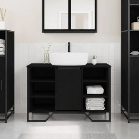 vidaXL ντουλάπα σιντριβανιού  Μαύρη Δρυς 91x35x60 εκ Επεξεργασμένο Ξύλο