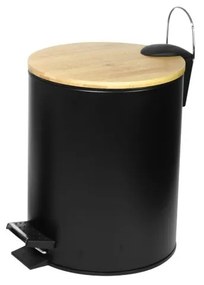 Karag 1556 Bamboo Χαρτοδοχείο Απορριμμάτων 5lt Μαύρο Ματ