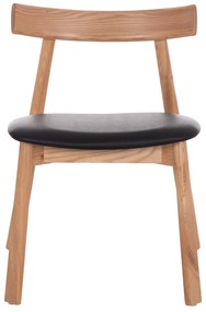 Καρέκλα Τραπεζαρίας SEKAN Rubberwood - Μαύρο PU 60x54x72Υ εκ. 2αδα 60x54x72 εκ.