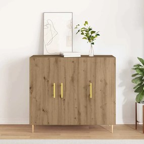 vidaXL Πλαϊνό γραφείο Artisan Oak 90 x 34 x 80 εκ. Επεξεργασμένο ξύλο
