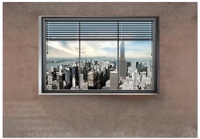 Άποψη ταπετσαρίας φωτογραφιών από το παράθυρο της πόλης της Νέας Υόρκης - 200x140