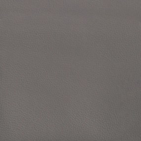Κεφαλάρι με Πτερύγια Γκρι 203x16x118/128 εκ. Συνθετικό Δέρμα - Γκρι