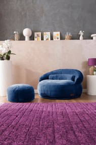Stewehome Σετ δρομέα ανάπαυσης με πολυθρόνα και πουφ μοντέρνου στιλ 110x110x110 cm