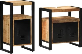 vidaXL Σετ Επίπλων Μπάνιου 2 τμχ. Καφέ 55 x 35 x 60 εκ.