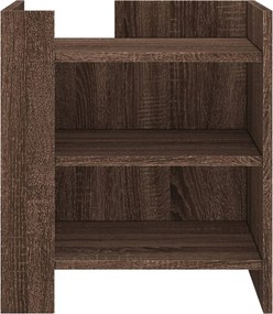 vidaXL Κομοδίνο Καφέ Δρυς 45x50x50 εκ. από Επεξεργασμένο Ξύλο