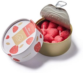 Αρωματικό Φυτικό Κερί Γκουρμέ Σε Κονσέρβα Ripe Strawberries Candle Hand Φυτικό Κερί