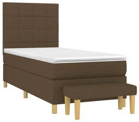 ΚΡΕΒΑΤΙ BOXSPRING ΜΕ ΣΤΡΩΜΑ ΣΚΟΥΡΟ ΚΑΦΕ 80X200 ΕΚ. ΥΦΑΣΜΑΤΙΝΟ 3137112