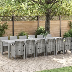 vidaXL Σετ Τραπεζαρίας Κήπου 13 pcs Ανοιχτό γκρι Large