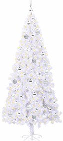 vidaXL Τεχνητό Χριστουγεννιάτικο Δέντρο Λευκό 180 cm PVC και Ατσάλι