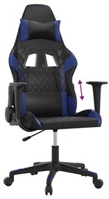 vidaXL Καρέκλα Gaming Μαύρο/Μπλε από Συνθετικό Δέρμα