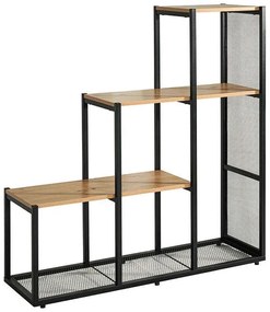 Βιβλιοθήκη - Ραφιέρα Edge 0033-223-002 106x33x112cm Oak-Black